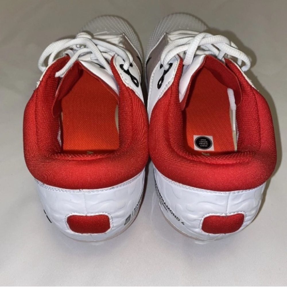Nike Hyperdiamond 4 Elite Women’s Softball Red and White Sneakers Size 11 New - Picture 3 of 14